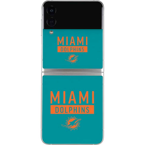 NFL Miami Dolphins Teal Performance Series Galaxy Z Flip4 5G Skin
